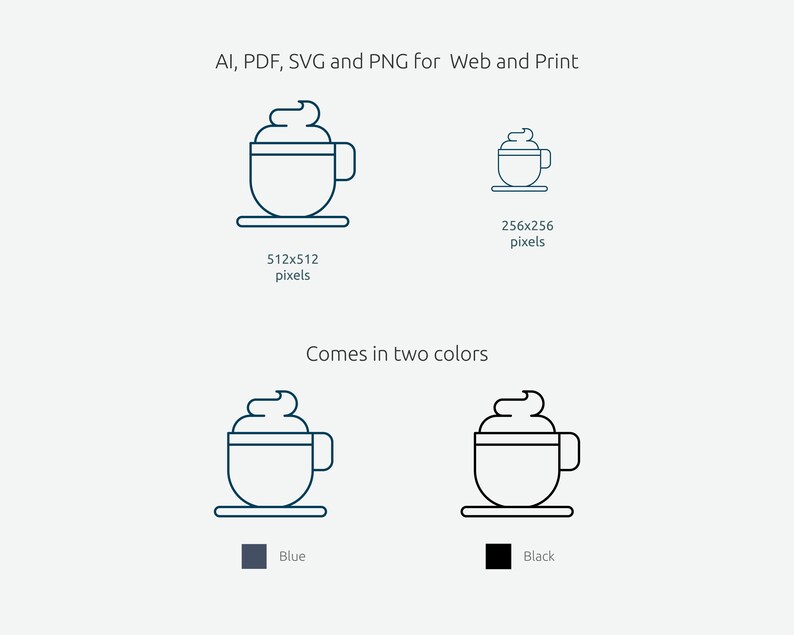 Cafe Icons in Vector and PNG image 7