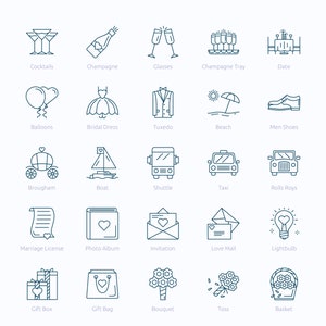 Wedding Icons in Vector and PNG image 4