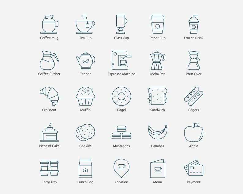 Cafe Icons in Vector and PNG image 3