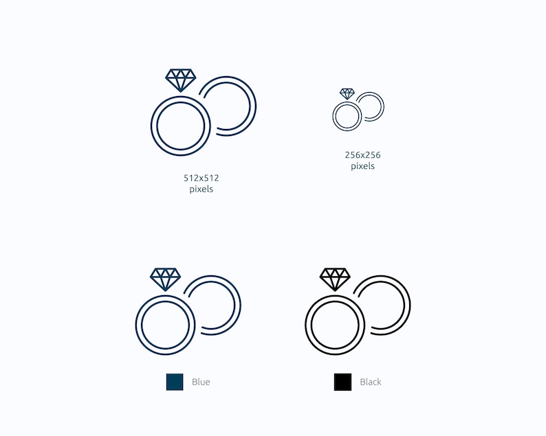 Wedding Icons in Vector and PNG image 7