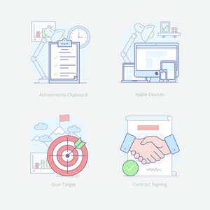 Business Illustraticons in Vector and PNG image 3