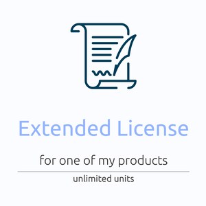 Extended License | Sell your own products with my designs in them