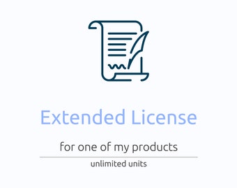 Extended License | Sell your own products with my designs in them