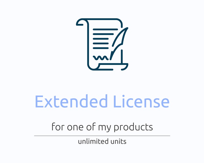 Extended License Sell your own products with my designs in them image 1