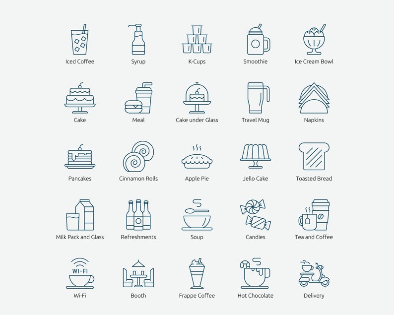 Cafe Icons in Vector and PNG image 6