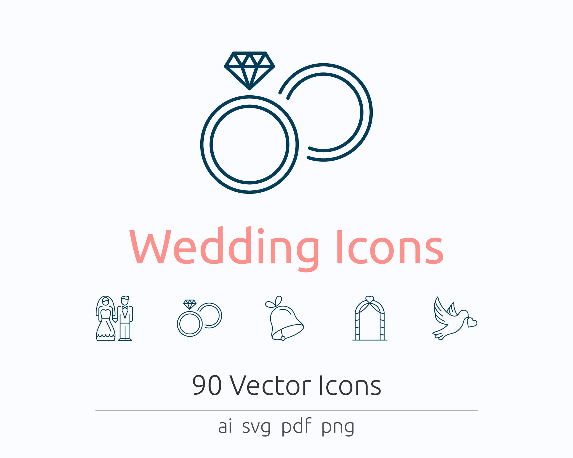 Download Wedding Icons In Vector And Png Etsy