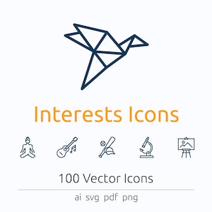 Interests Icons in Vector and PNG