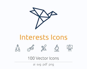 Interests Icons in Vector and PNG