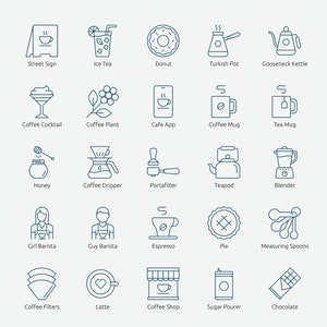 Cafe Icons in Vector and PNG image 5