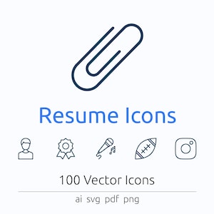 Resume Icons in Vector and PNG