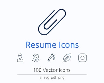 Resume Icons in Vector and PNG