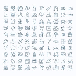 ベクターとPNGのウェディングアイコン 画像 2