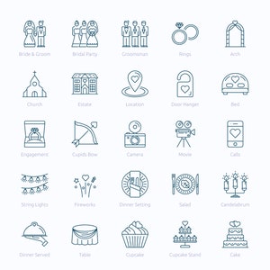 Wedding Icons in Vector and PNG image 3