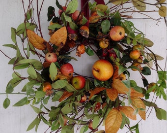 New! Apple Orchard wreath, Crab apple wreath, Country Apple wreath, Cottage wreath