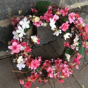 New! Cherry blossom wreath, wispy cherry blossom wreath, Spring and Summer wreath, Farmhouse wreath, Cottage wreath