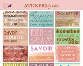 Plate 18 stickers positive sentences