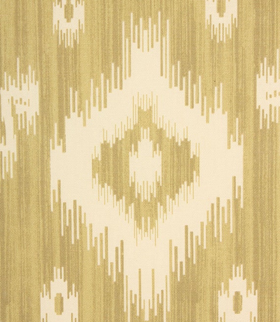 Ikat Gold Mustard Yellow Curtains Roman Blackout Blinds Etsy