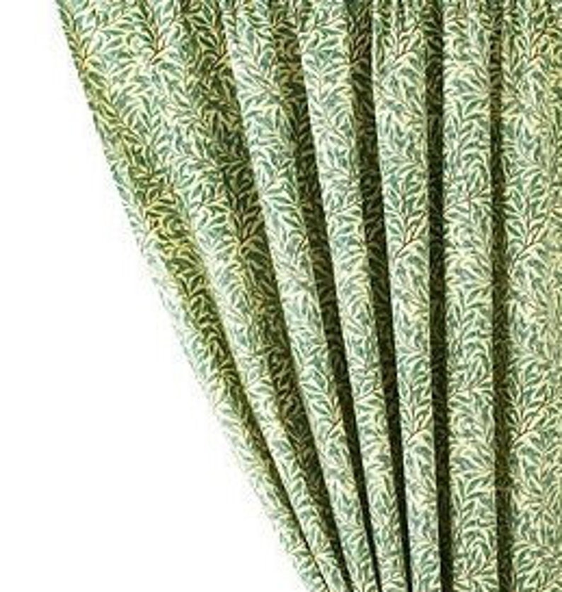William Morris Willow Bough Green Custom Curtains and Etsy UK