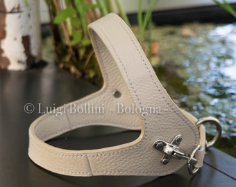 Dog harness, in soft genuine Italian leather