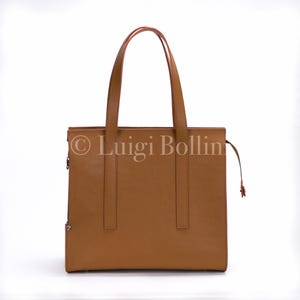Pet tote bag, genuine Italian leather, buff color, made in Italy