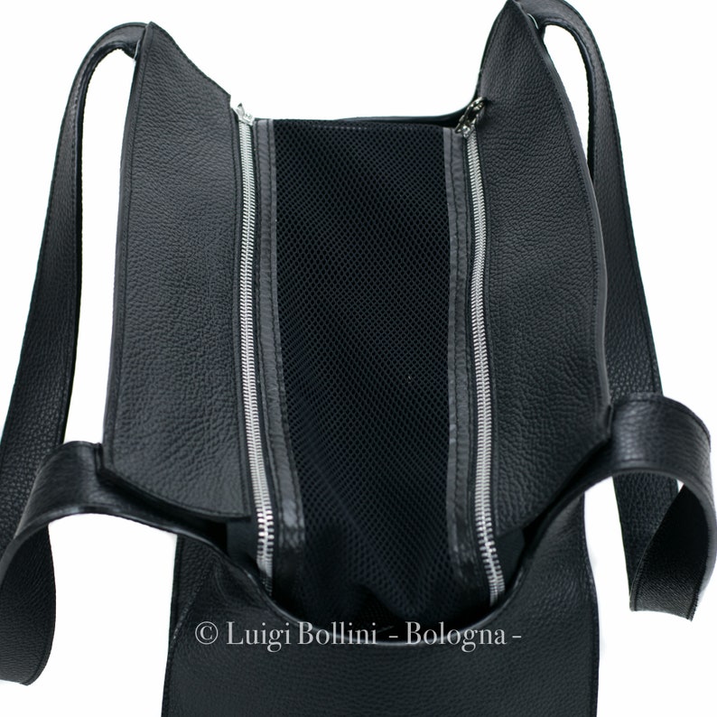 Dog Carrier Tote Genuine Italian Leather Etsy