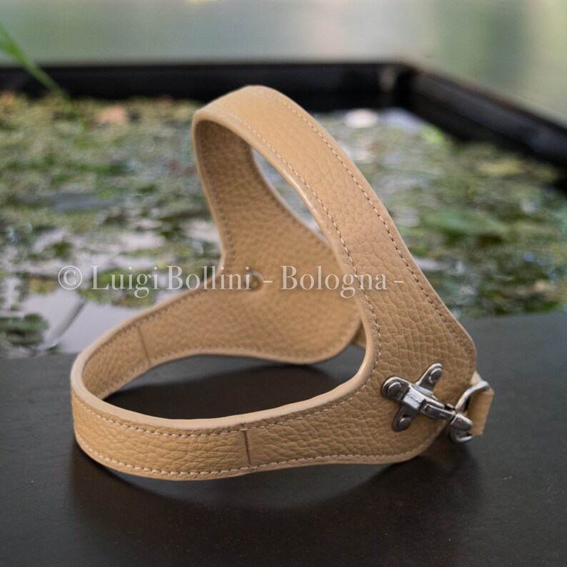 Dog Harness Made in Soft Genuine Italian Leather White Color Etsy