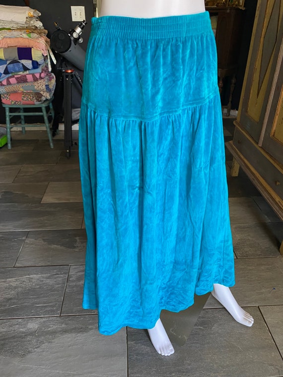 Vintage velour Liz sport maxi skirt