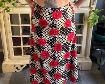 90s polka dot skirt