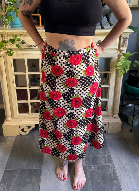 90s polka dot skirt