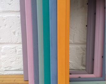 Photo/Picture Frames/Choice 7 Vintage Colours/Choice 5 Image Sizes/Hand Painted Pine Frames/Retro Vintage Style