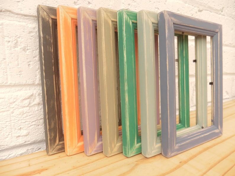 Vintage Photo/Picture Frames Distressed Shabby Chic Retro Choice of 7 Colours Choice of 5 Sizes Vintage Colours Weddings Gifts Hand Painted 
