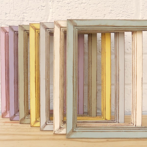 Vintage Photo/Picture Frames Shabby Chic Retro Choice of 7 Sizes  7 Vintage Colours 6x4" 7x5" 8x6" 10x8"A4 A5 A3 Weddings Gifts Home Decor