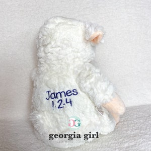 Personalized Embroidered Stuffed Animals, Birth stat stuffed animals, baby arrival gift, Baby shower gift image 10