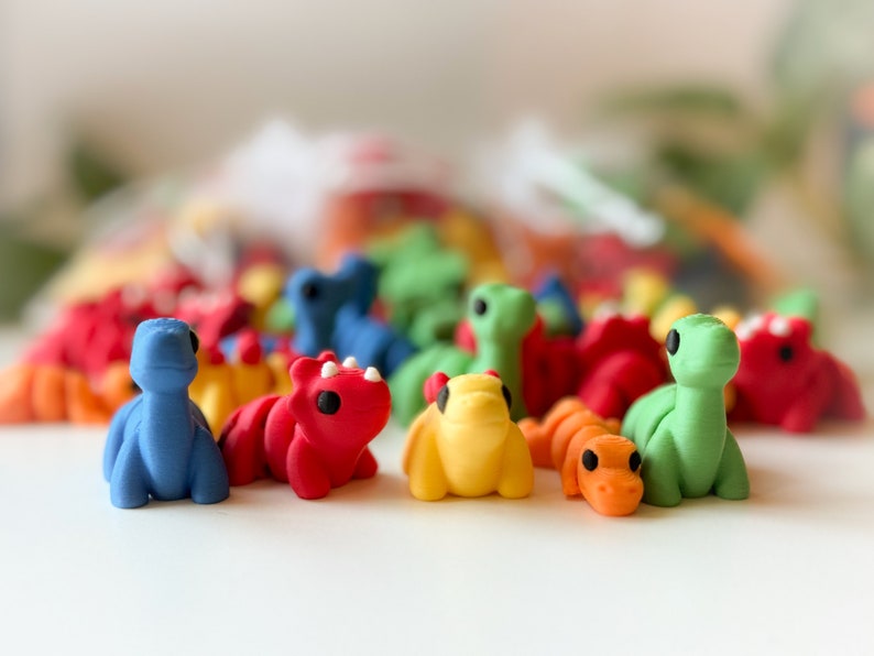 Mystery Egg 10pack of Mini 3D Printed Baby Dinosaur Fidget Toys