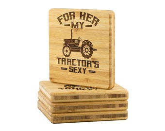 Tractor Farming Personalised Drinks Coaster Novelty Birthday Christmas Gift Tractor Farming Personalised Drinks Coaster Novelty Birthday Christmas Gift