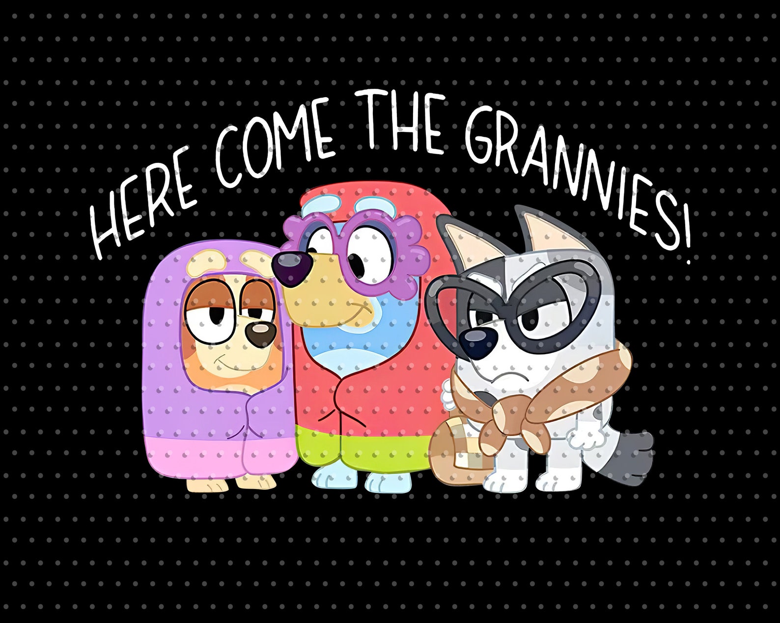 Bluey Here Come the Grannies PNG Bluey Shirt Bluey Family - Etsy Canada