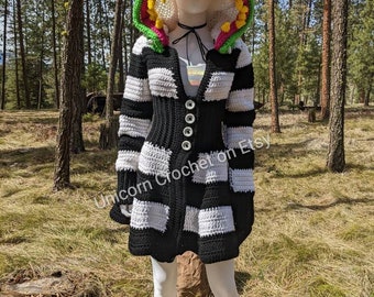 CUSTOM ORDER Toothy Terror coat handmade crochet fear the living