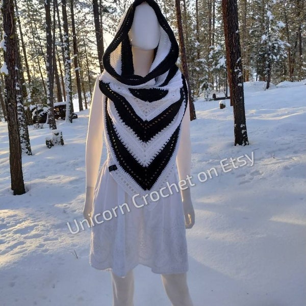 Custom order Wild oleander hooded scarf by Unicorn Crochet Wednesday snood sandworm hooded scarf