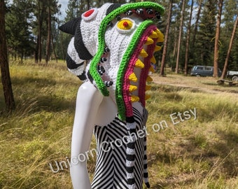 CUSTOM ORDER Toothy Terror hood twisted hatter hood pattern oversized cozy hood