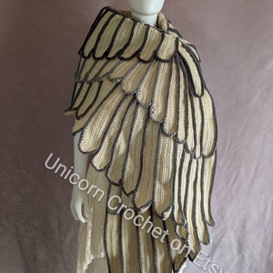 Craft Your Dream Angel Wing Shawl: Custom-Made Feathered Wrap Design, Perfect for Cosplay and Magical Occasions by Jazmin King