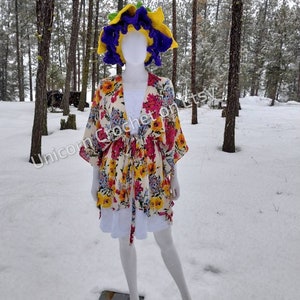 READY TO SHIP fairy flower hat twisted Daffodil hat unicorn crochet