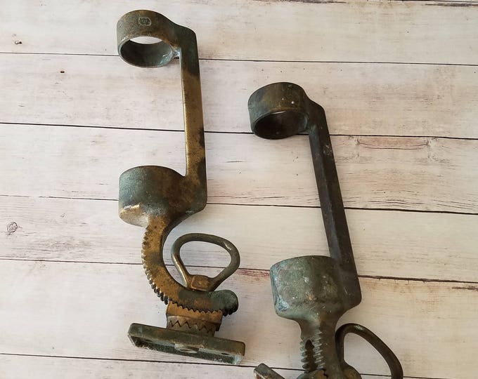 Antique Bronze Wilcox Crittenden Adjustable Fishing Rod Holder/ Antique Maritime/ Bronze Ship