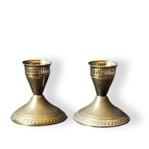 Vintage pair of Brass Candlestick Holders