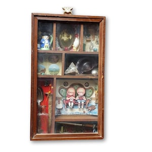 Shadow Box filled with Vintage Treasures