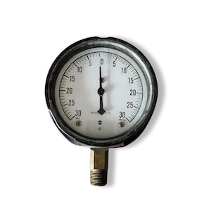 Vintage US Gauge: Steampunk Industrial Decor (0-30 Inches)