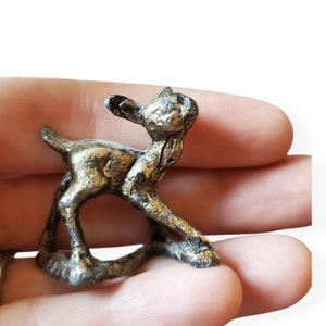 Miniature Metal Deer Figurine