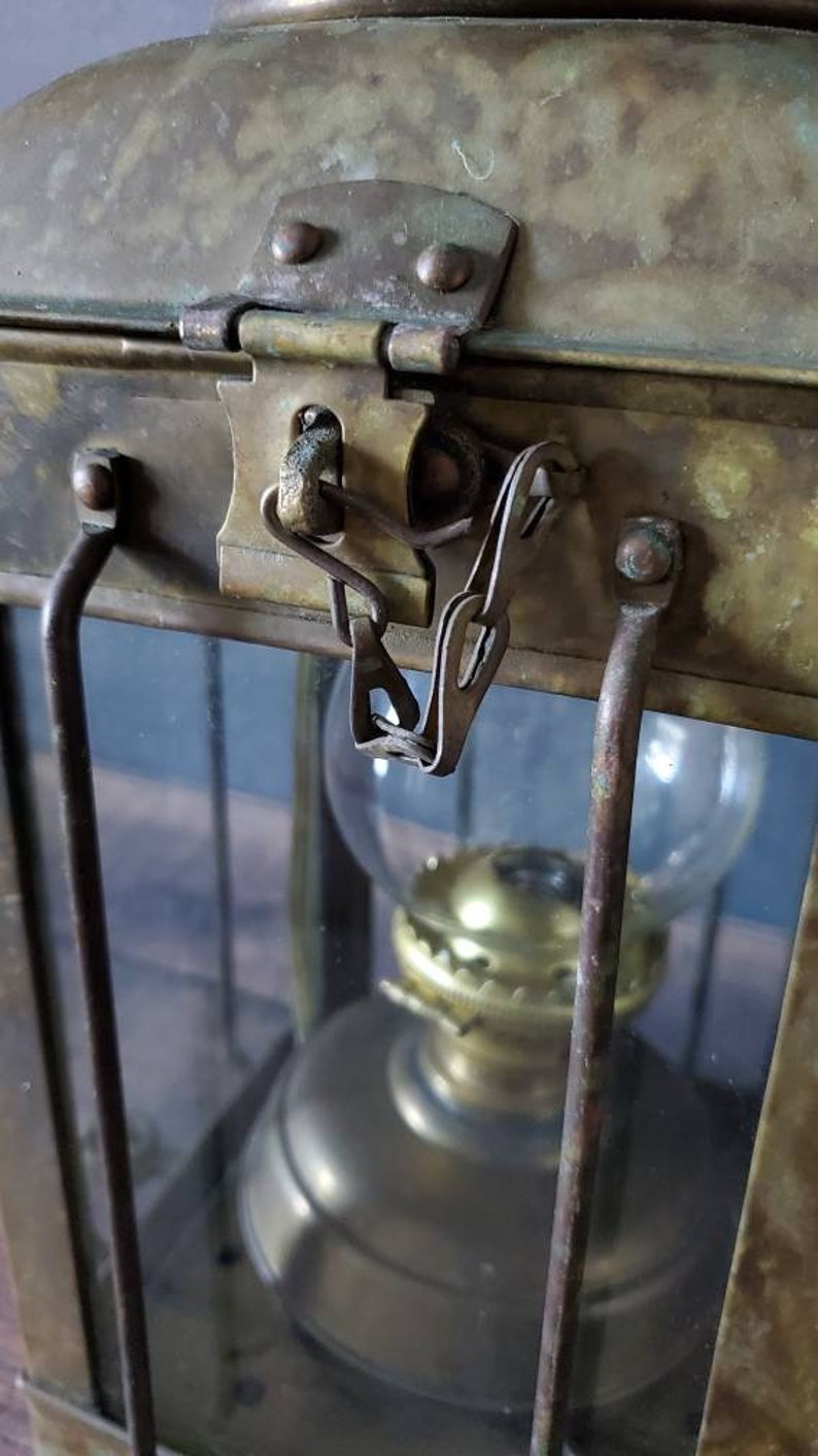 Brass Neptune NR Lantern/ Vintage Brass Maritime Lantern/ Etsy