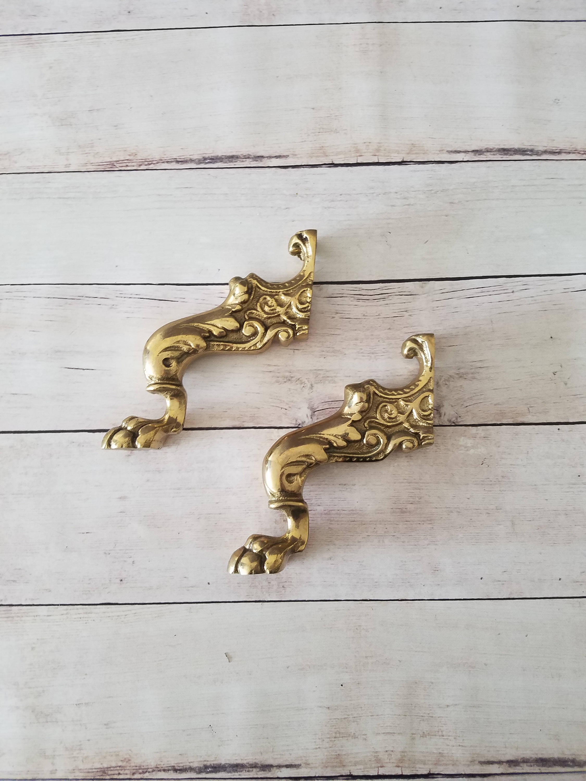 Brass furniture legs/ Brass claw feet/ Brass lion foot/ Etsy