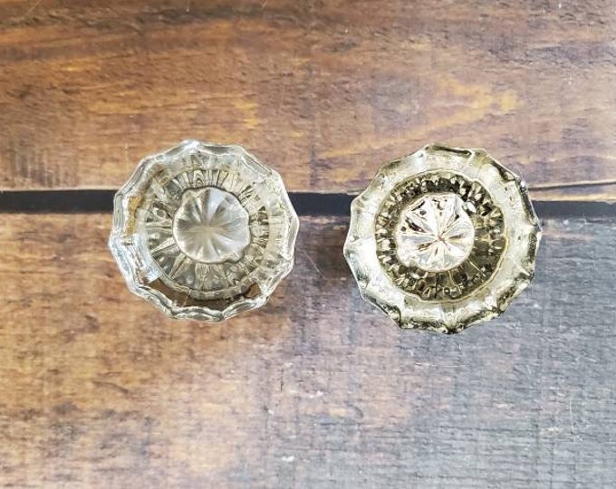 Antique Glass Door Knobs/ Victorian Glass Doorknob/ Glass Door Etsy