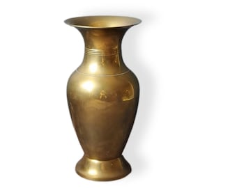 Brass Vase/ Vintage Brass Vase/ Simple/ Antique Vase/ Small Brass Vase/ Mid Century Brass Vase/ Boho Decor/ Gold Vase/ Flower Vase